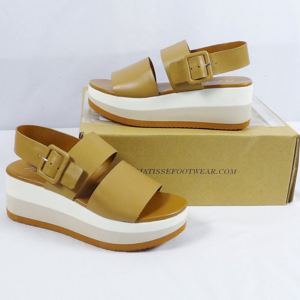 Matisse JAMs Double Strap Platform Sandal TAN New in Box - Picture 5 of 14
